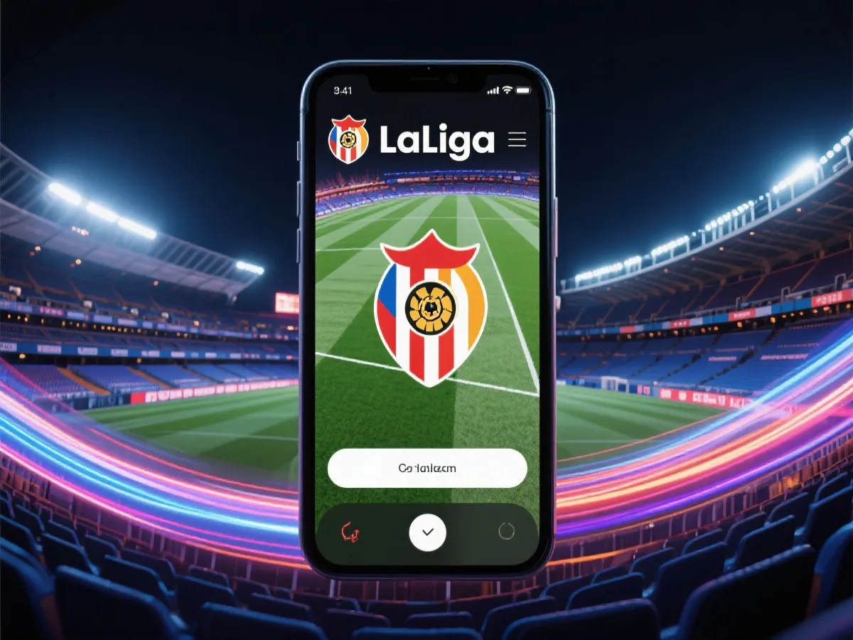 西甲官方赛事频道App界面示意